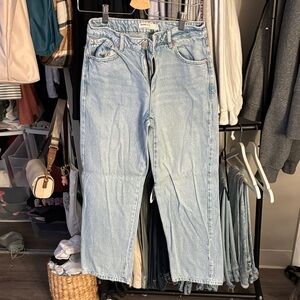 Garage Light Blue Straight Leg Jeans